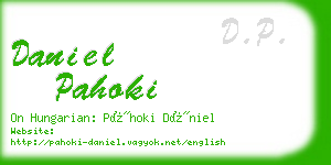 daniel pahoki business card